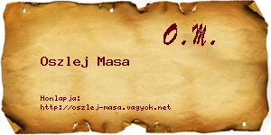 Oszlej Masa névjegykártya
